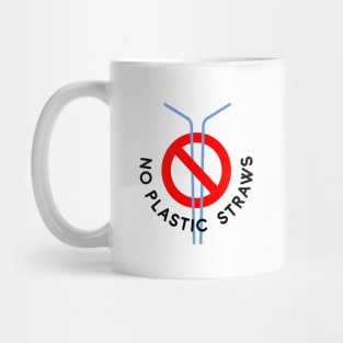 No Plastic Straws Mug